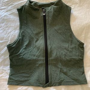 KADY LUXE Crop Zip Bra Tank